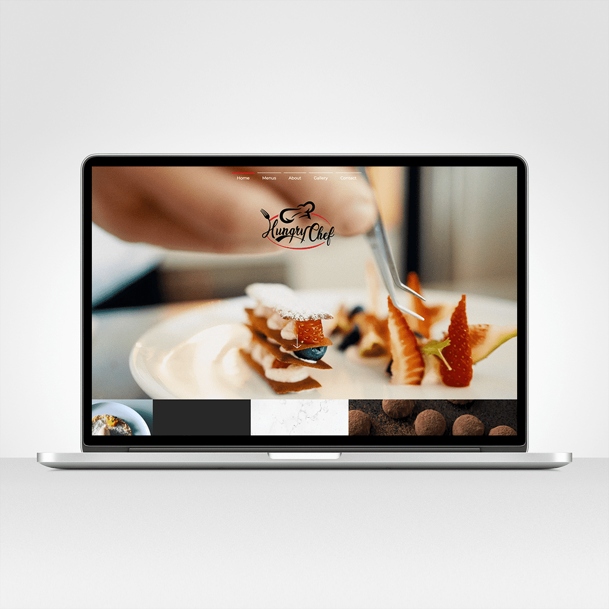 hungry chef website mockup